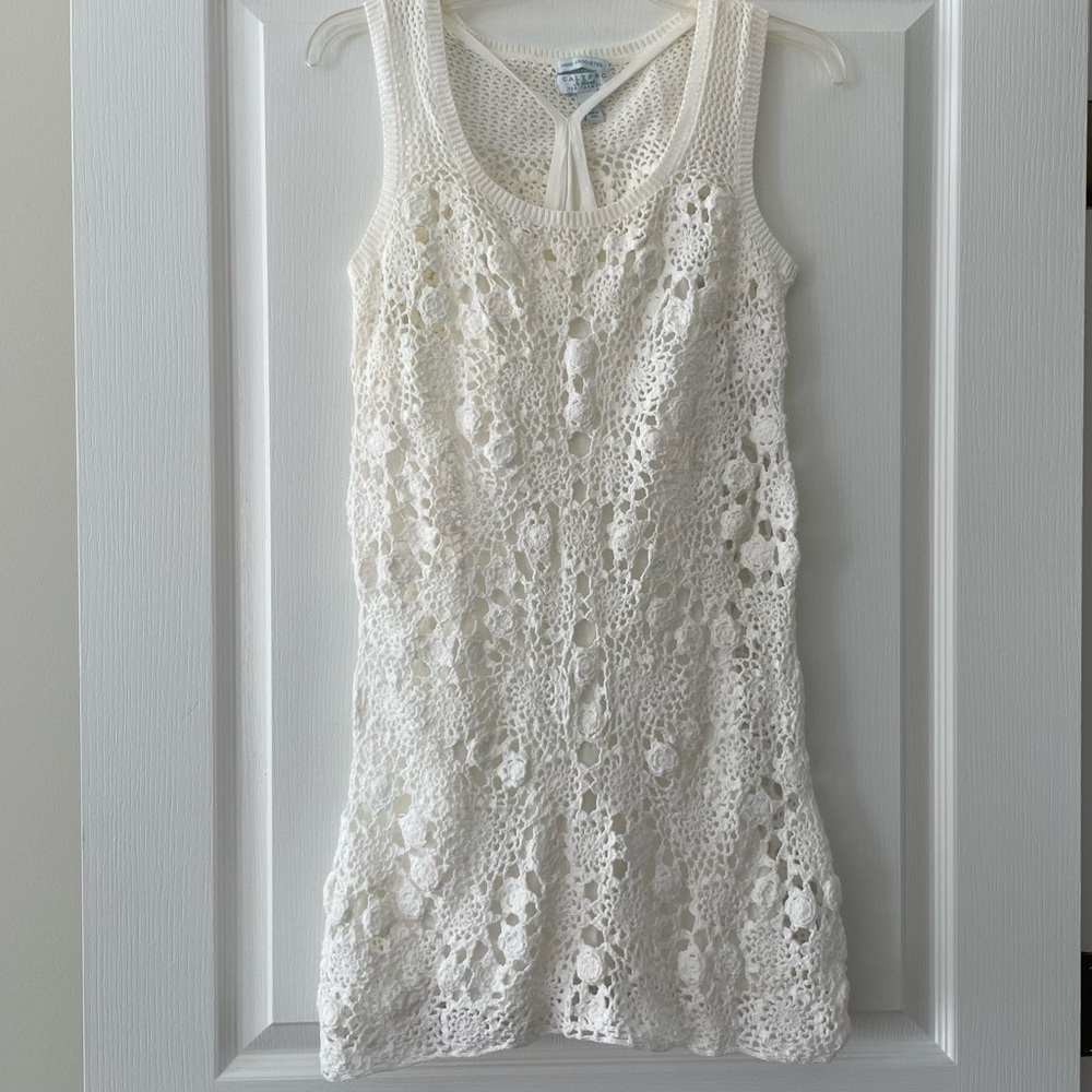 Calypso St Barth hand-crocheted white dress